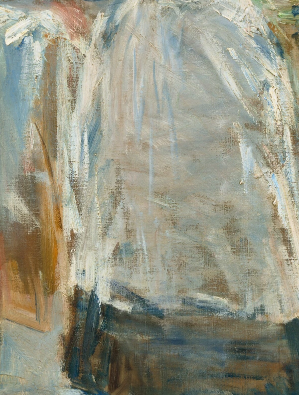 De witte schort in In de eetkamer van Berthe Morisot