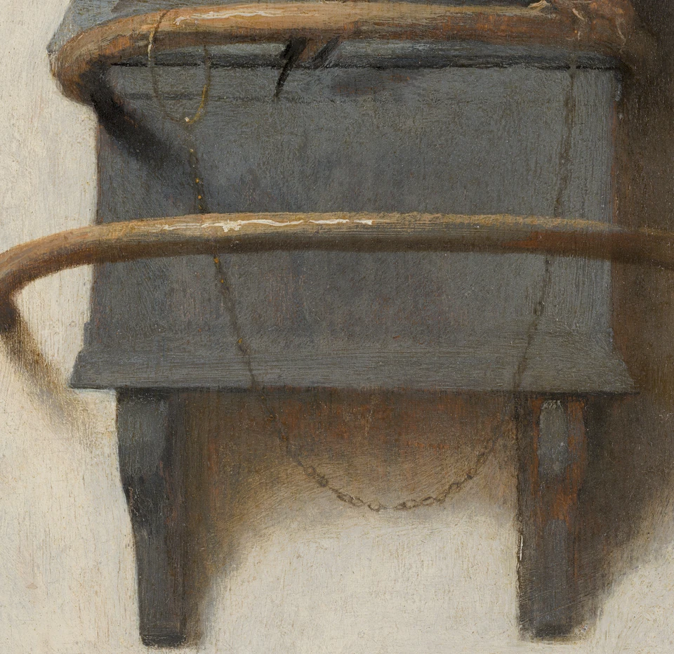 Hout en slagschaduw in Het puttertje van Carel Fabritius