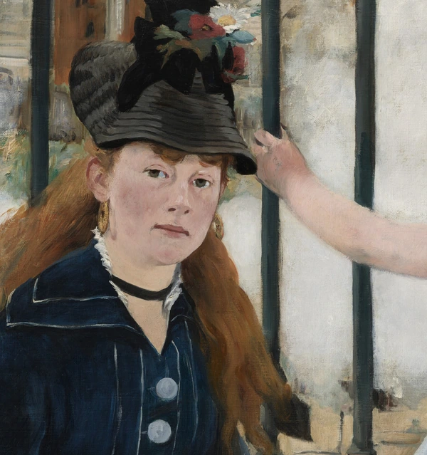 De vrouw met het boek in De spoorweg van Édouard Manet