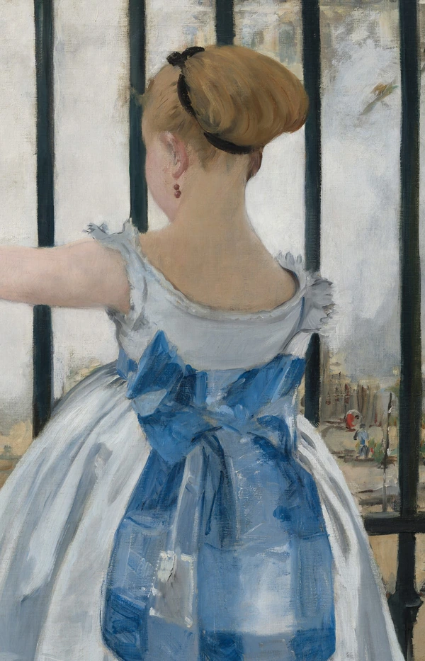 Het meisje bij het hek in De spoorweg van Édouard Manet