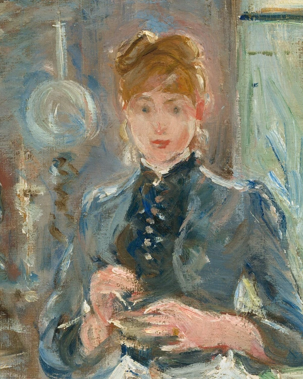 De jonge vrouw in In de eetkamer van Berthe Morisot