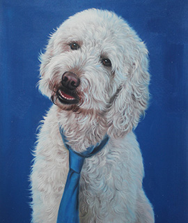 Handgeschilderd portret van een huisdier