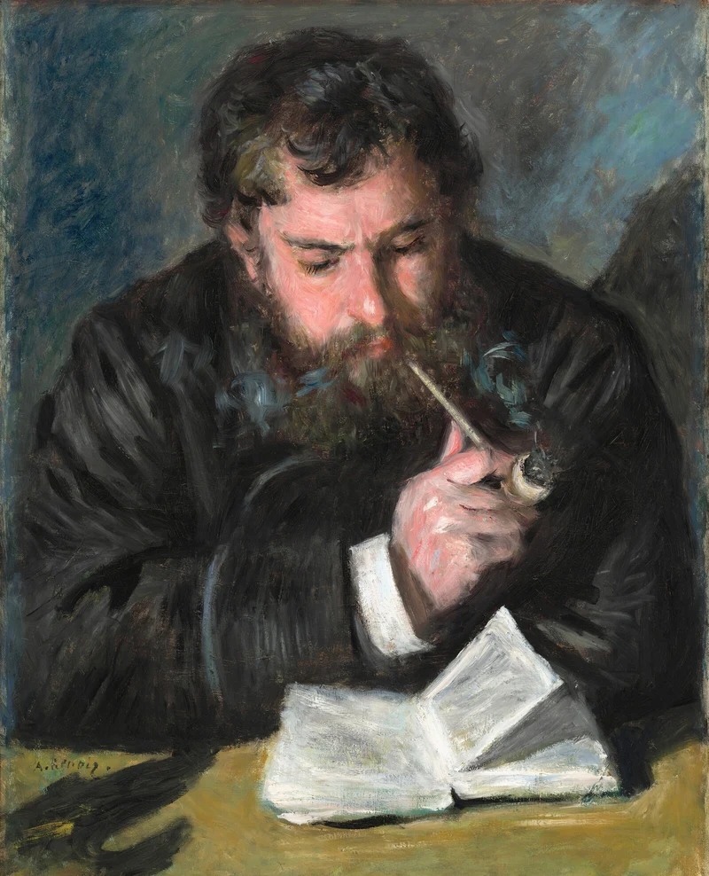 Portret van Claude Monet, geschilderd door Auguste Renoir in 1872