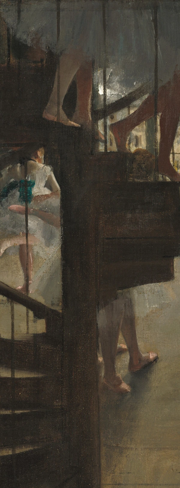 De spiraaltrap in De balletklas van Edgar Degas