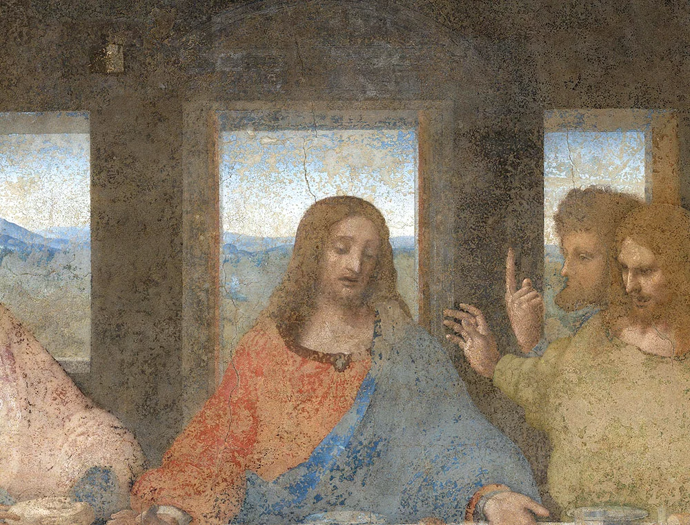 Christus als centraal verdwijnpunt in Het Laatste Avondmaal van Leonardo da Vinci