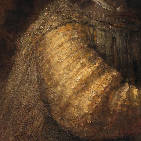 Gouden mouw in Het Joodse bruidje van Rembrandt