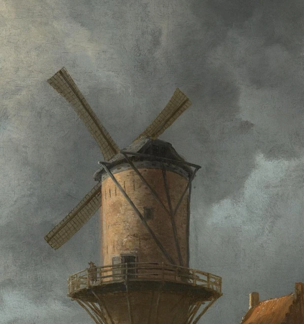 Molen en wieken in De molen bij Wijk bij Duurstede van Jacob van Ruisdael