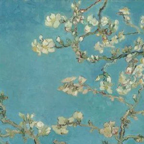 Witte bloesem in Amandelbloesem van Vincent van Gogh