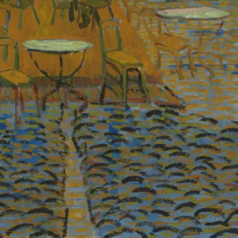 Kasseien in Caféterras bij nacht van Vincent van Gogh