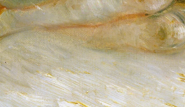Lichte lichaamsvorm en crèmekleurige verf in Nude Woman Reclining van Van Gogh — Vincent van Gogh