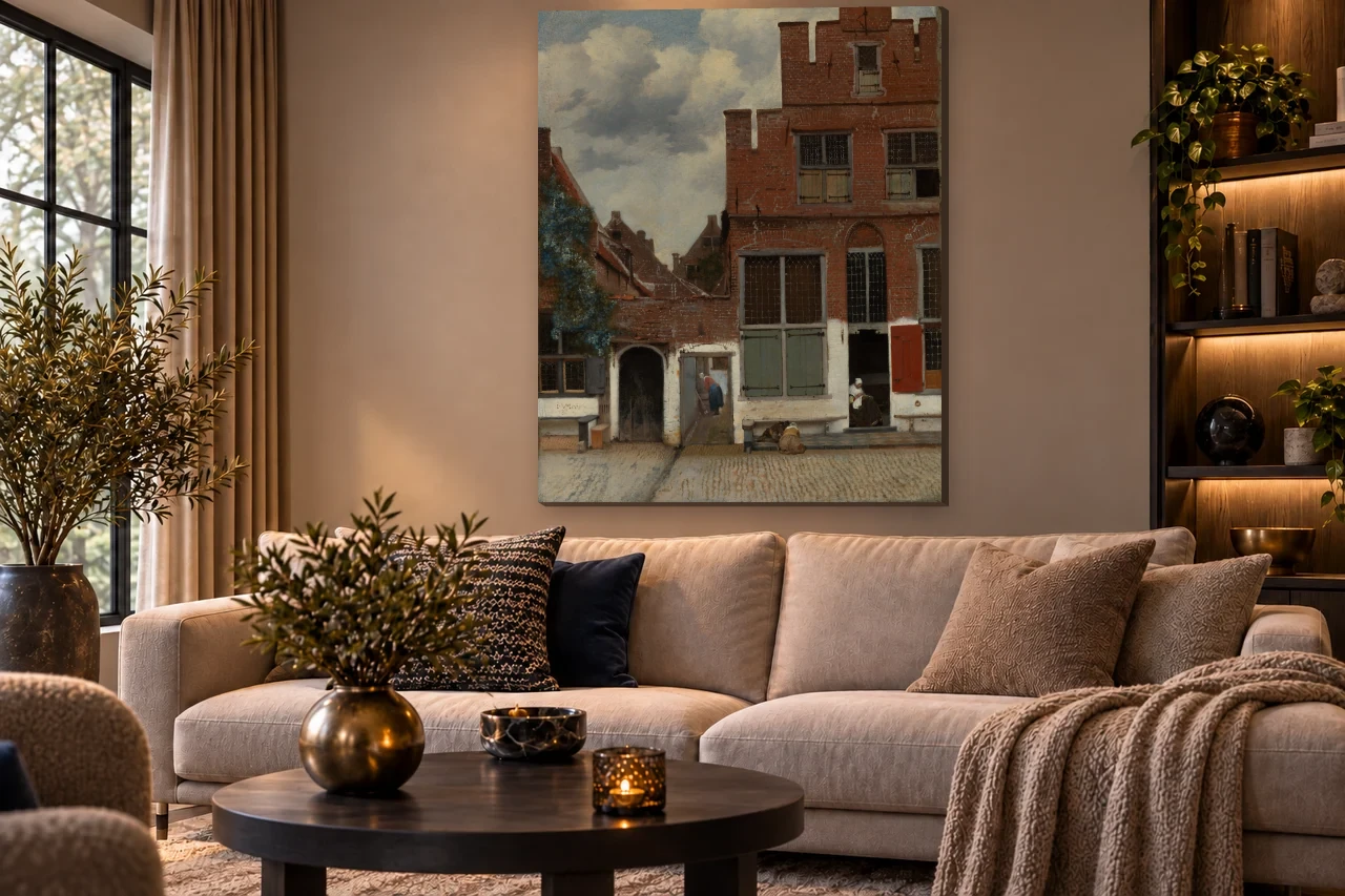 Het Straatje volledig en staand aan de muur in een interieur