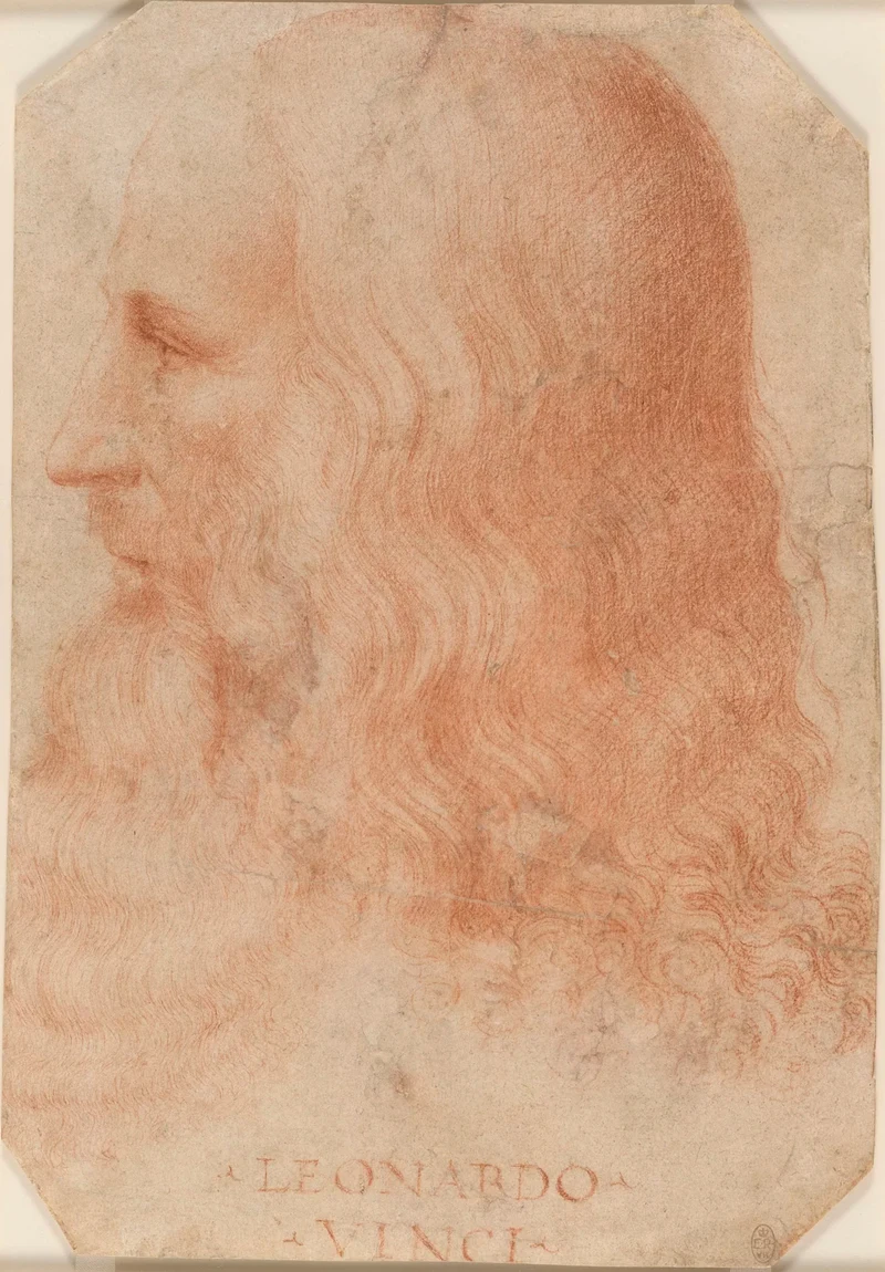 Portret van Leonardo da Vinci, toegeschreven aan Francesco Melzi