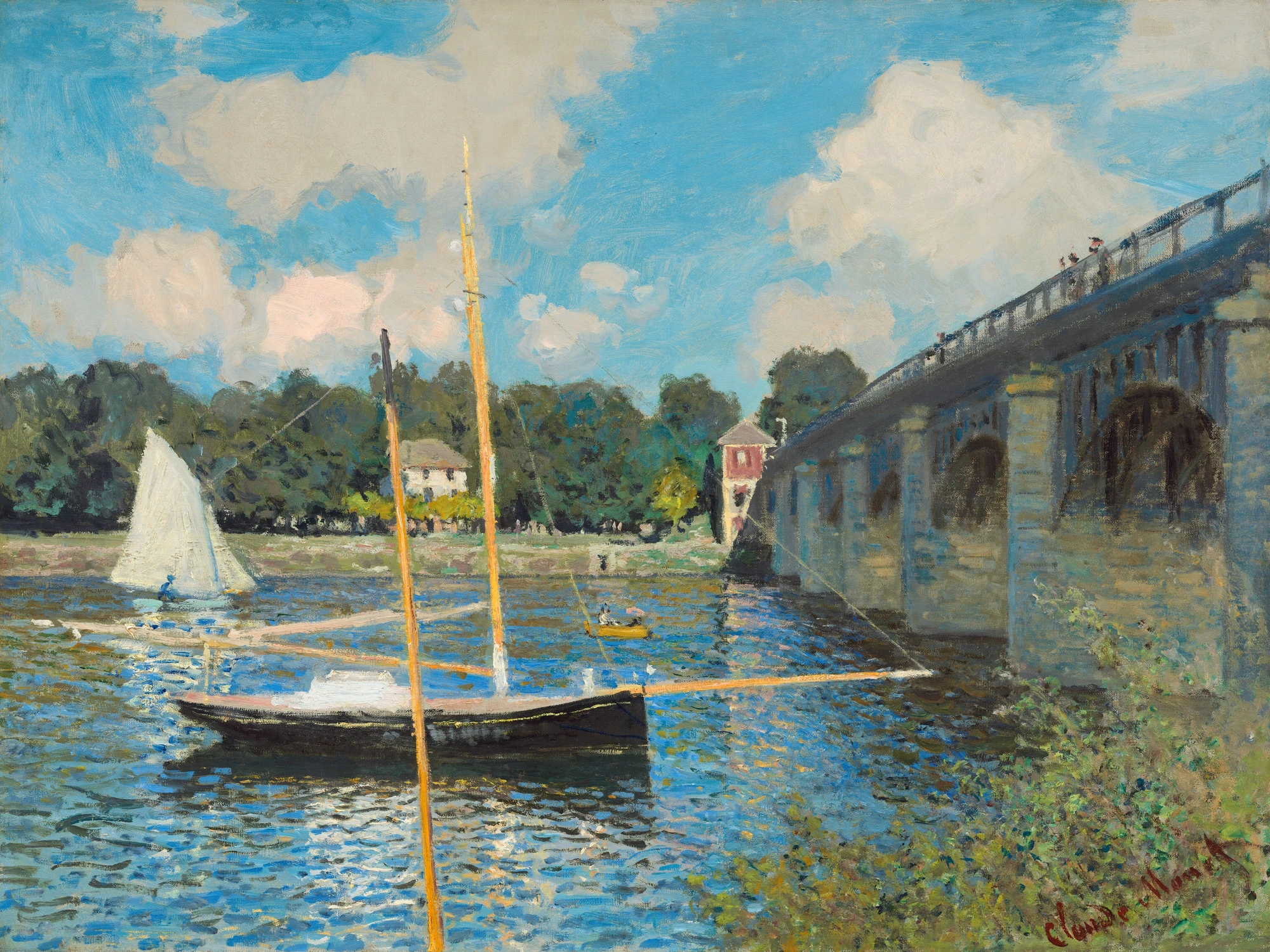 De brug bij Argenteuil van Claude Monet