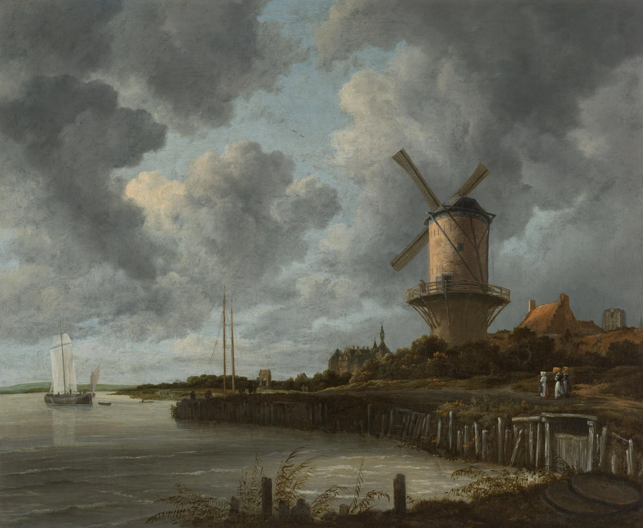 De molen bij Wijk bij Duurstede als voorbeeld van een landschap van Jacob van Ruisdael