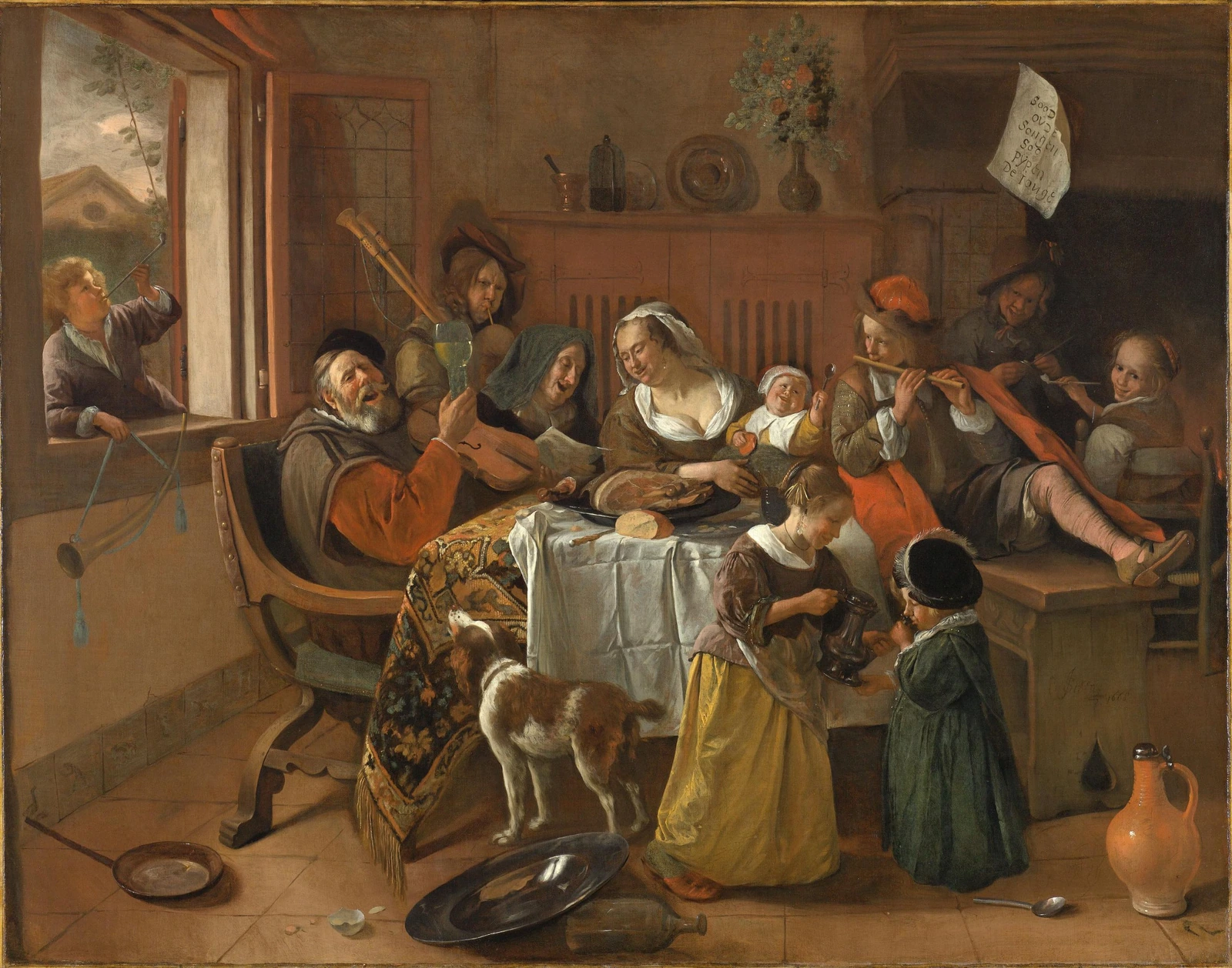 Het vrolijke huisgezin van Jan Steen