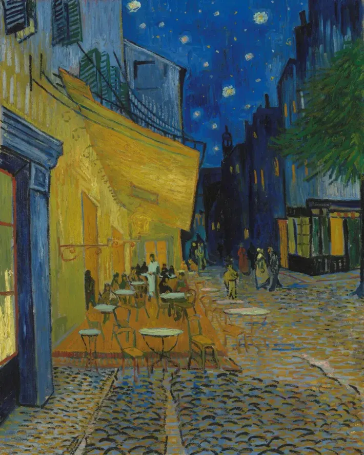 Caféterras bij nacht van Vincent van Gogh