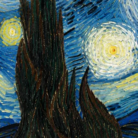 Cipres in De Sterrennacht van Vincent van Gogh